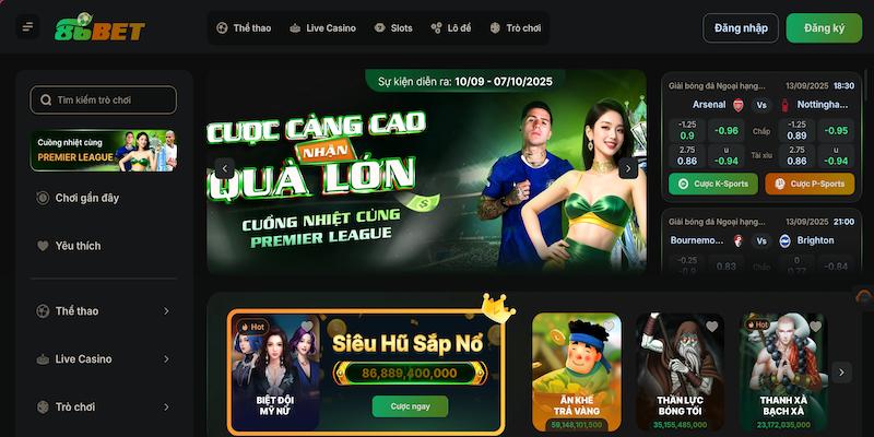Lý do bạn nên lựa chọn 86BET để trải nghiệm