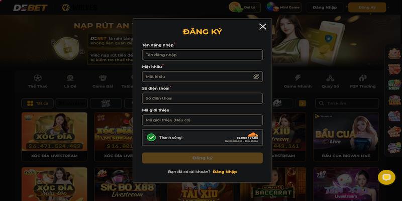 Hướng dẫn các thao tác cơ bản tại DEBET