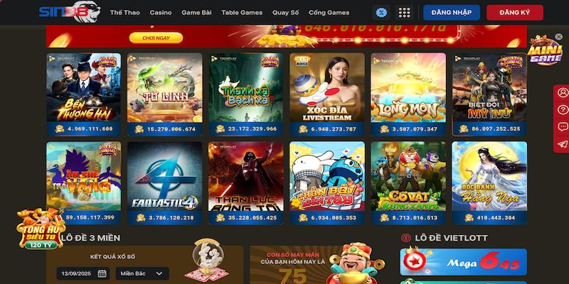 Khám phá kho game giải trí đỉnh cao hot nhất 2025 tại SIN88